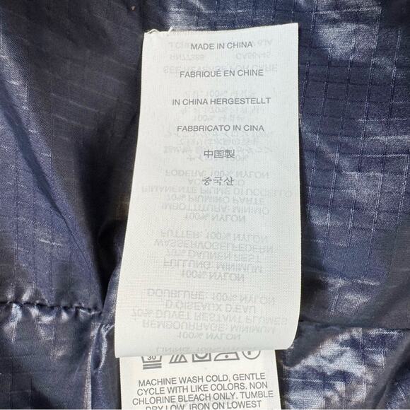 J.CREW Shiny Puffer Down Jacket Blue Size M - Picture 10 of 12